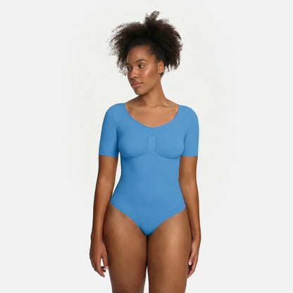 T-Shirt Bodysuit Sculpting Shapewear mit Slip