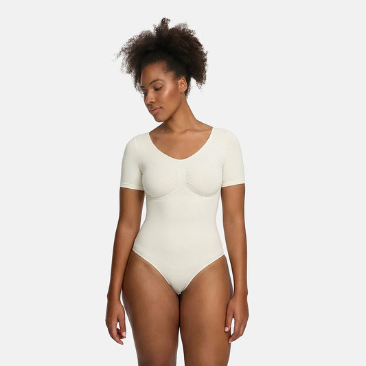 T-Shirt Bodysuit Sculpting Shapewear mit String