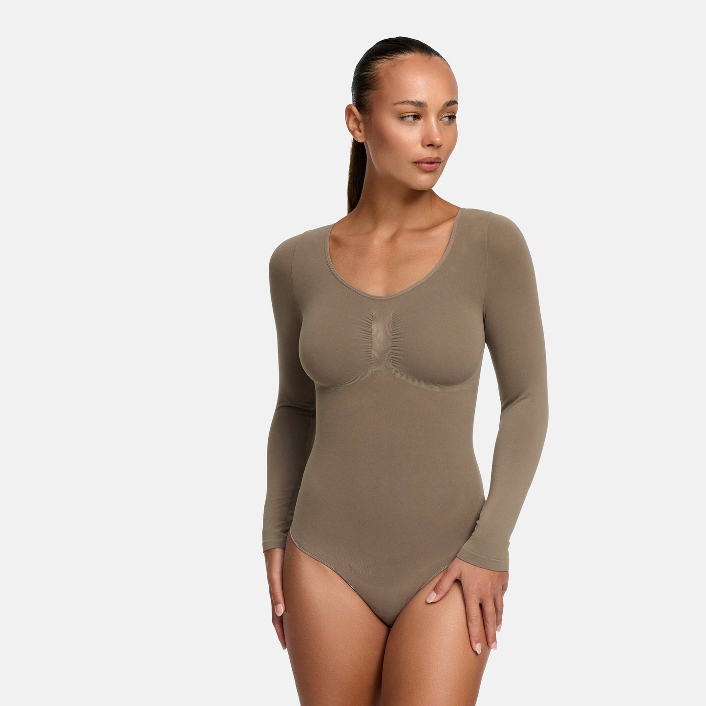 Bodysuit Sculpting Shapewear Longsleeve mit Slip