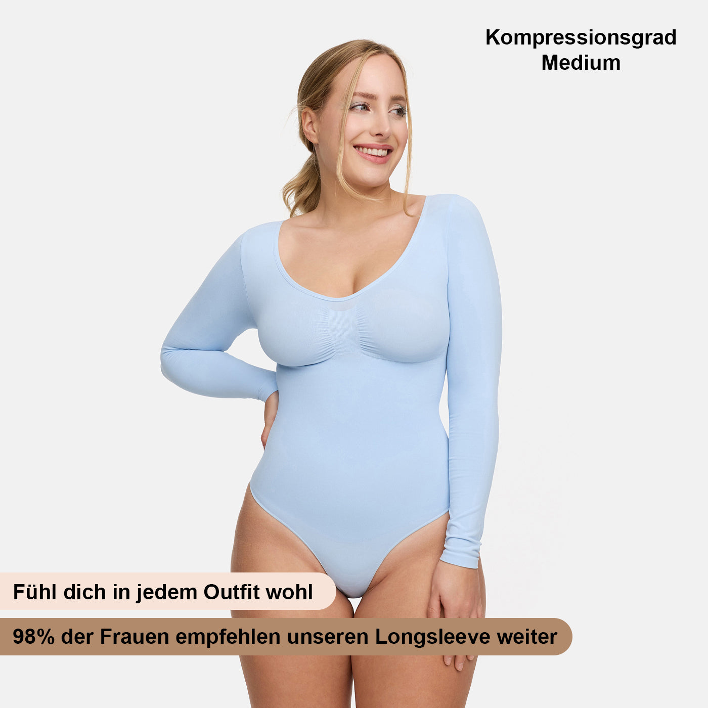 Bodysuit Sculpting Shapewear Longsleeve mit Slip #3