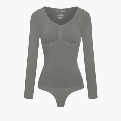 Bodysuit Sculpting Shapewear Longsleeve mit String