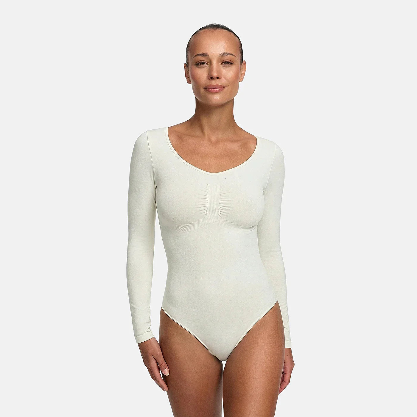 Bodysuit Sculpting Shapewear Longsleeve mit String