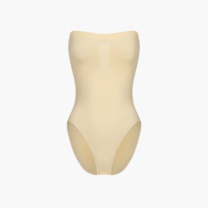 Trägerloser Bodysuit Sculpting Shapewear mit Slip