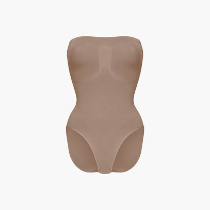Trägerloser Bodysuit Sculpting Shapewear mit Slip