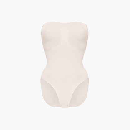 Trägerloser Bodysuit Sculpting Shapewear mit Slip
