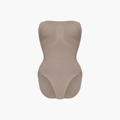Trägerloser Bodysuit Sculpting Shapewear mit Slip