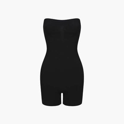 Trägerloser Bodysuit Sculpting Shapewear mit Shorts