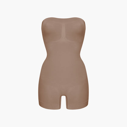 Trägerloser Bodysuit Sculpting Shapewear mit Shorts
