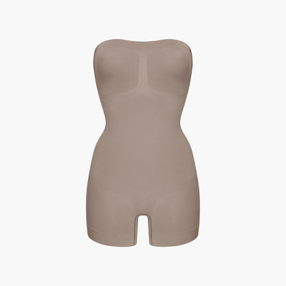 Trägerloser Bodysuit Sculpting Shapewear mit Shorts