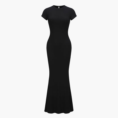 Ribbed T-Shirt Maxikleid