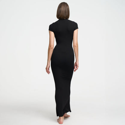 Ribbed T-Shirt Maxikleid