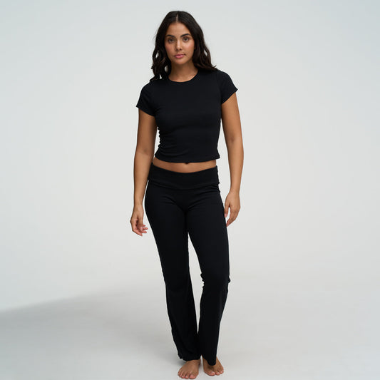 Cotton Flared Bootcut Leggings