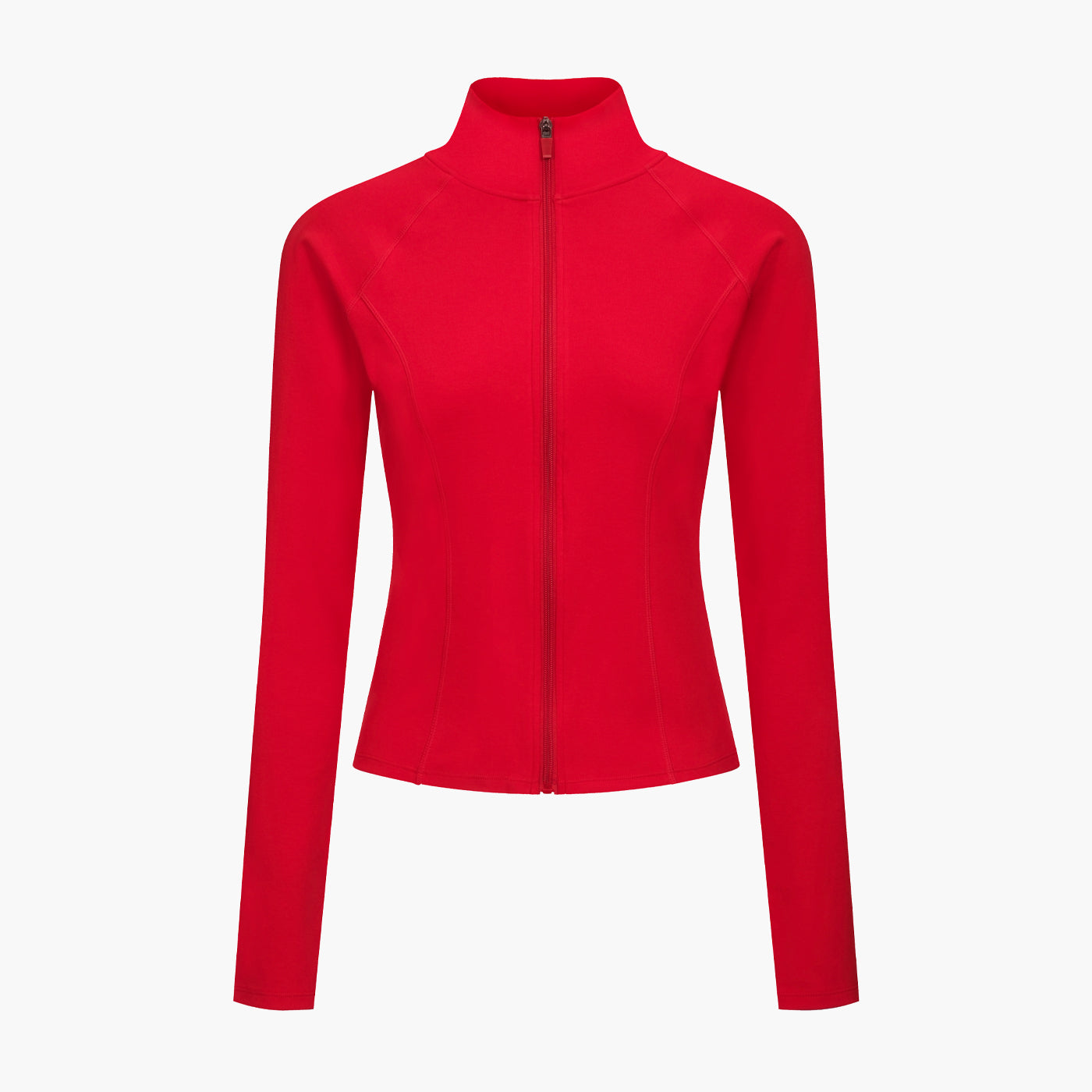 Cotton Body Fitted Zipper Jacke